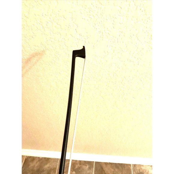 Professional Black Carbon Fiber Violin Bow Gold Parts Lizard Skin Grip 4/4 - Picture 10 of 11